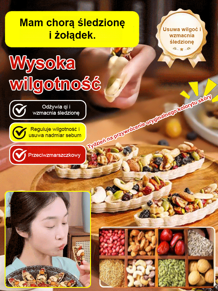 🥐🥐Wieża z orzechami Eight Treasure. Naturalne orzechy łagodzą stres żołądka i jelit.