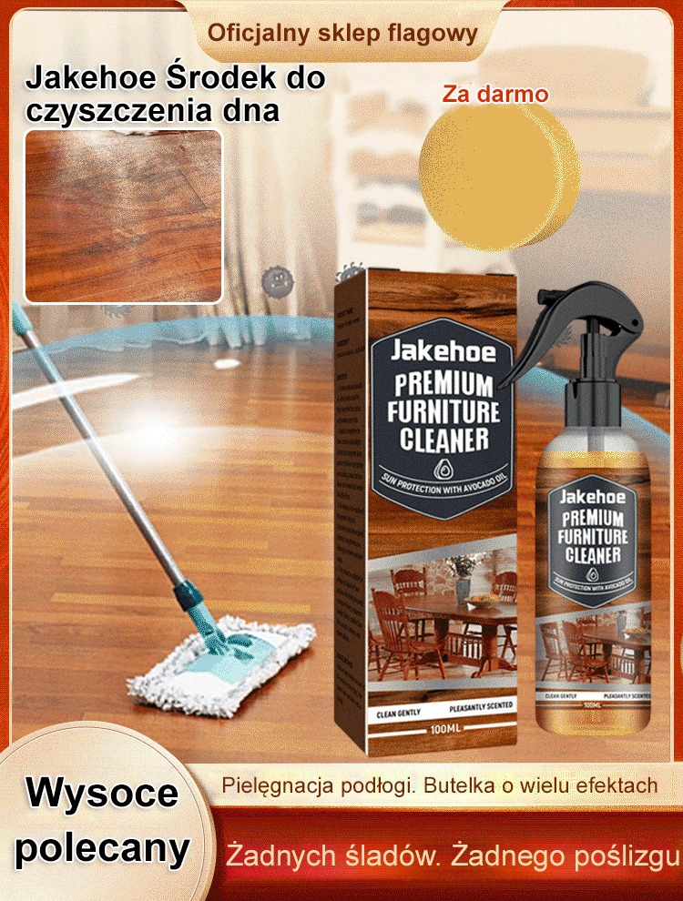 -50% ZNIŻKI👍100% Naturalny Płyn do Podłóg i Mebli | Usuwa Rysy, Błysk Bez Smug