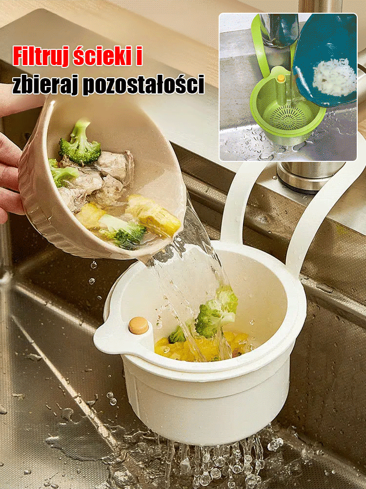 【Niebrudzący】Wielofunkcyjny koszyk zlewozmywakowy na przycisk