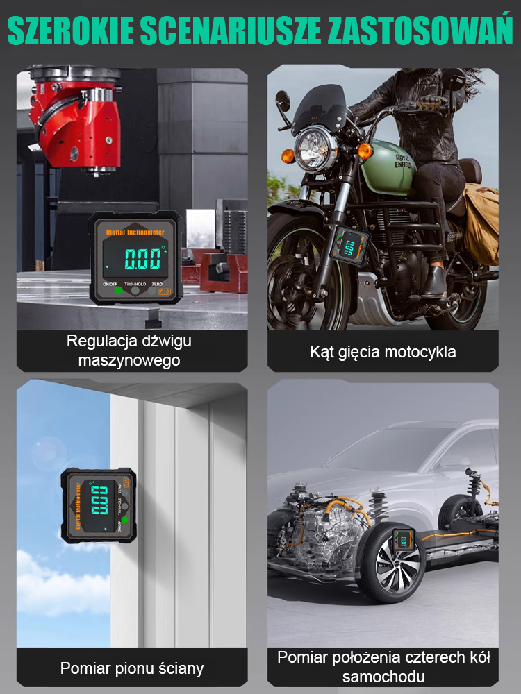 Cyfrowy miernik poziomu magnetycznego do pomiaru kąta