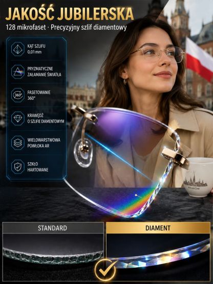 ⚡Inteligentne diamentowe okulary bez oprawek z autofokusem (1+1 GRATIS / Za pobraniem / Test za darmo)