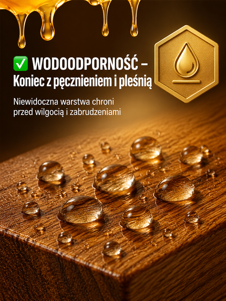 Naturalny Wosk Pszczeli do Renowacji i Polerowania Drewna 3w1:Nabłyszcza, Naprawia i Chroni przed Wilgocią
