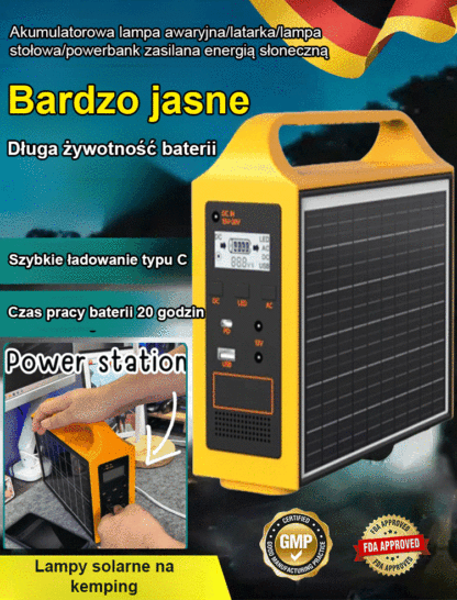 Solarna lampa do oświetlenia awaryjnego 