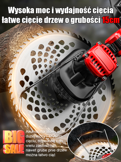 Elektryczna, bezprzewodowa kosiarka z niemieckim patentem