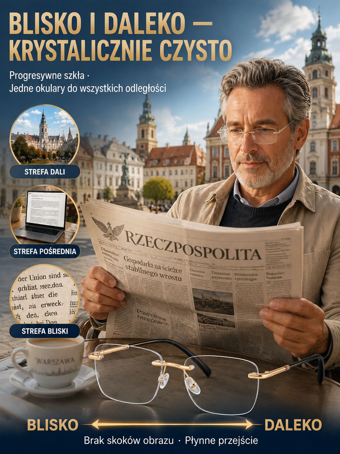 ⚡Inteligentne diamentowe okulary bez oprawek z autofokusem (1+1 GRATIS / Za pobraniem / Test za darmo)