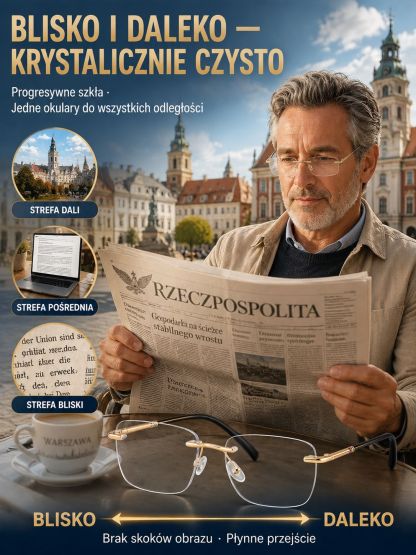 ⚡Inteligentne diamentowe okulary bez oprawek z autofokusem (1+1 GRATIS / Za pobraniem / Test za darmo)