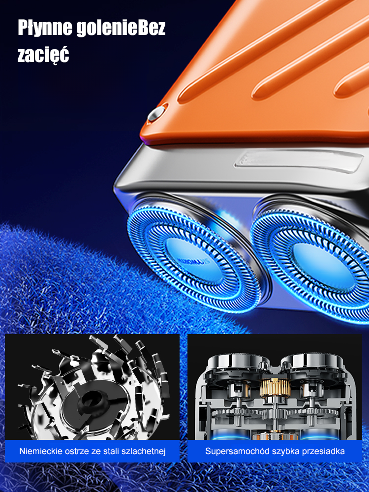 🪒Obrotowa elektryczna golarka podwójna.🪒