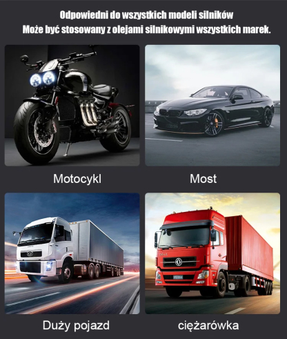 ✅ Samochód wolno się uruchamia, zużywa dużo paliwa, jest głośny, silnik drży lub wydobywa się z niego niebieski dym? Wypróbuj dodatek przeciwzużyciowy.