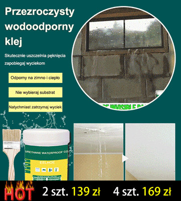 Przezroczysty wodoodporny klej