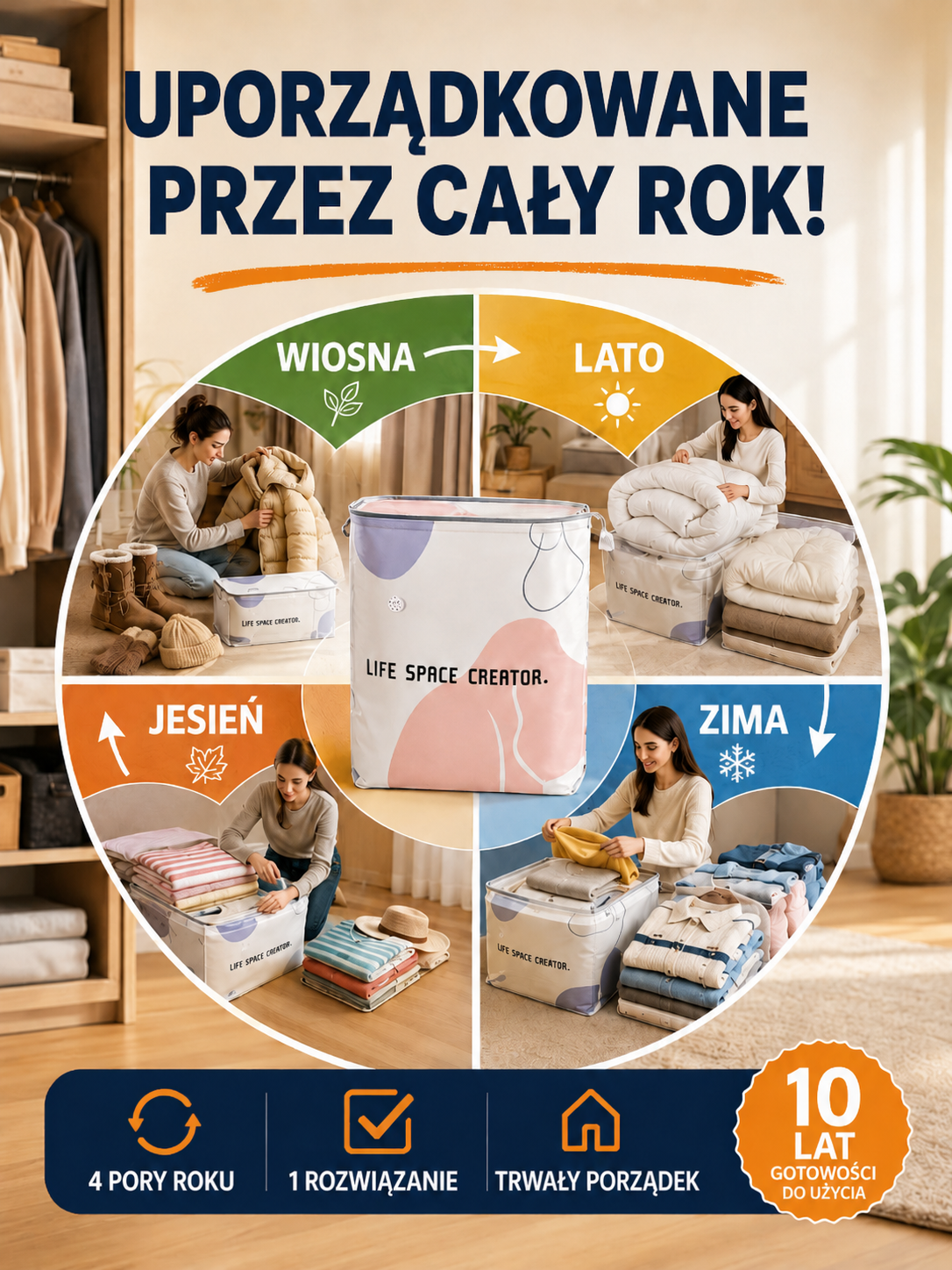 [Kup 1 Dostaniesz 1] Magiczny Worek Próżniowy Bez Pompki - Kompresja w 3 Sekundy