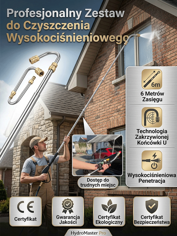 50% zniżki – tylko dziś! Zestaw do czyszczenia stali nierdzewnej pod wysokim ciśnieniem, bez drabiny! Profesjonalne czyszczenie odpływów w domu, z łatwością docierające do każdego zakamarka!