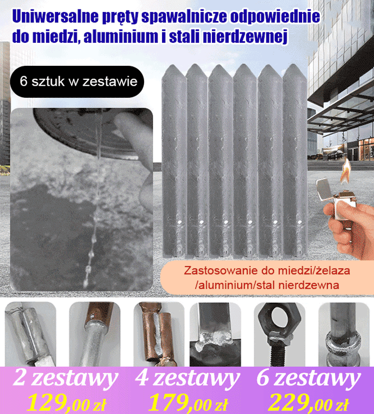 Uniwersalny pręt spawalniczy do naprawy w niskich temperaturach