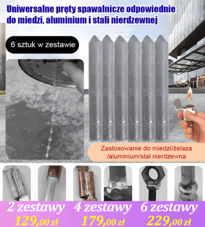 Uniwersalny pręt spawalniczy do naprawy w niskich temperaturach