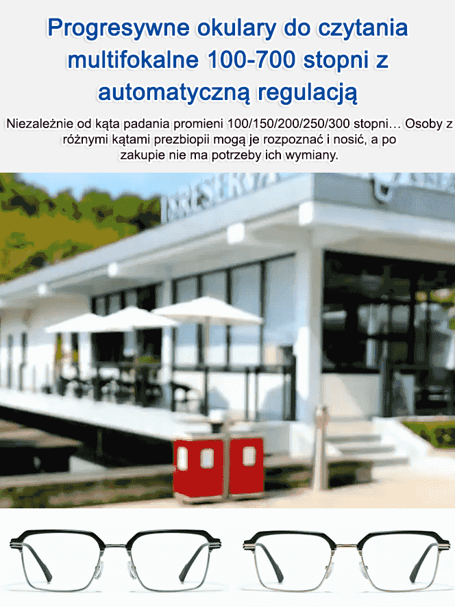 Okulary do czytania z czujnikiem światła i blokadą niebieskiego światła Zoom