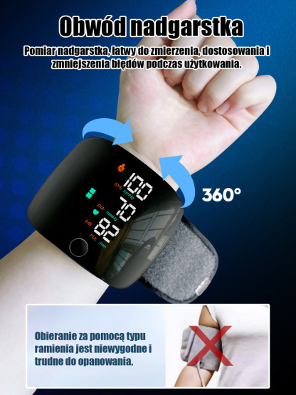 ✅ Zatwierdzone przez FDA, CE i SGS, dokładność pomiaru ciśnienia krwi w zakresie ±3 mmHg, dokładność pomiaru pulsu w zakresie ±5%.