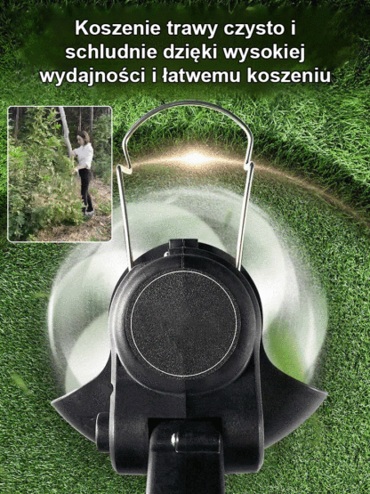 🌿 Lekka bezprzewodowa podkaszarka do trawy Cicha, 9000 obr./min Mocna bateria o długiej żywotności Możliwość składania Łatwe przechowywanie