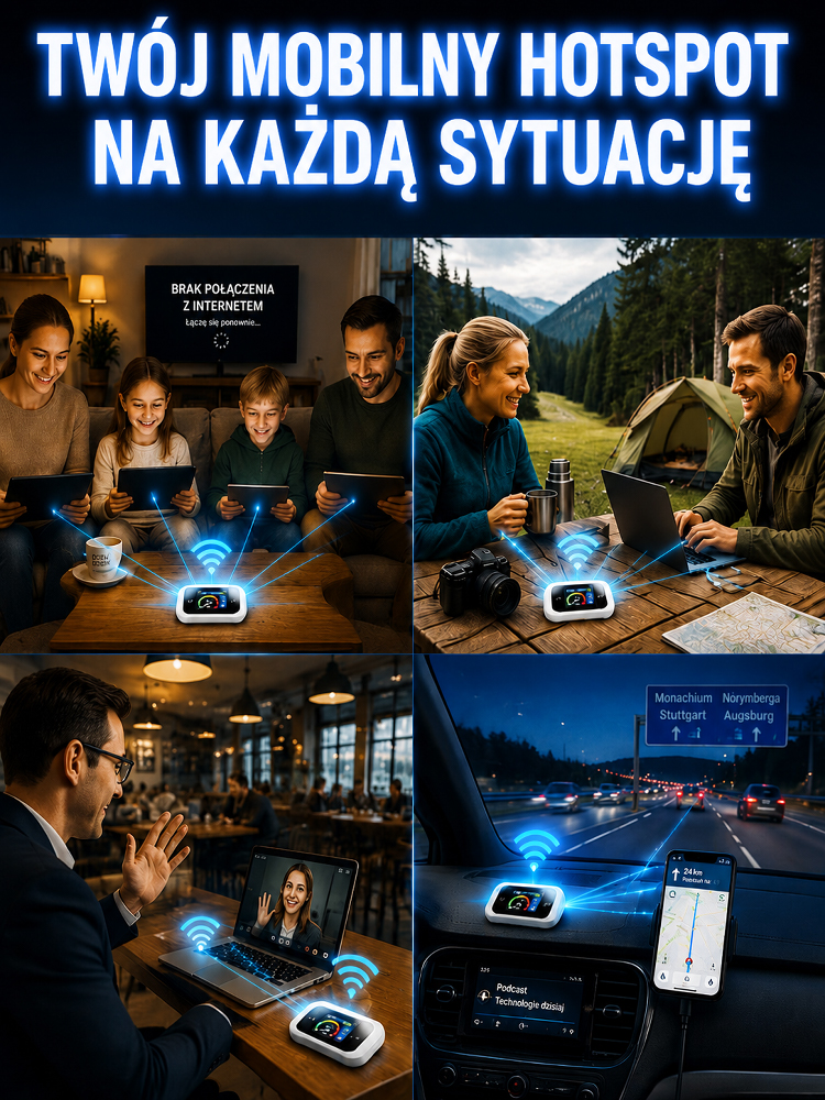 Przenośny kieszonkowy router WiFi z obsługą wszystkich sieci