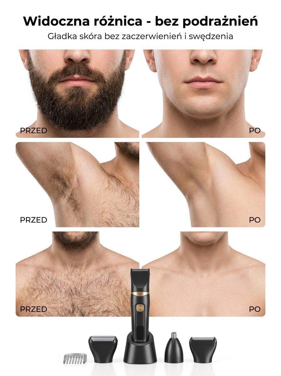 Cutter do włosów 3 w 1 dla mężczyzn 【do całego ciała】