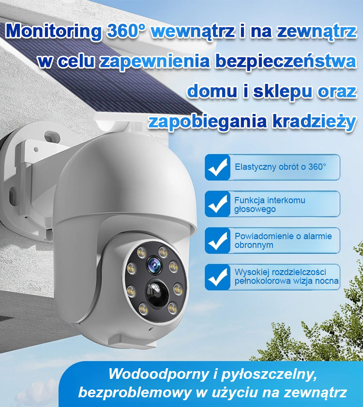 Symulacyjna kamera monitorująca latarnię uliczną.