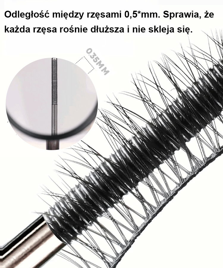 Powiększ oczy Maskara z małą szczoteczką