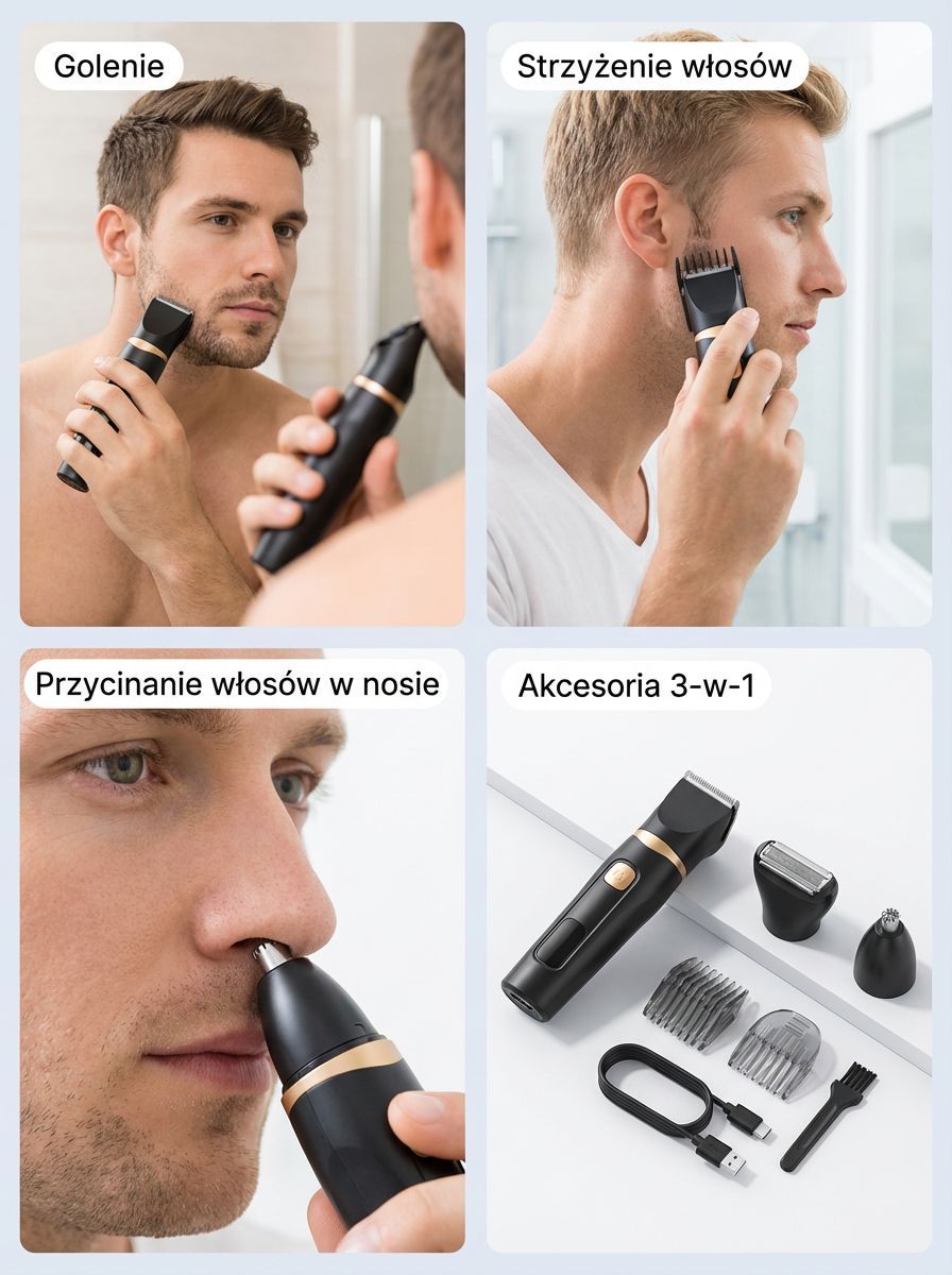 Cutter do włosów 3 w 1 dla mężczyzn 【do całego ciała】