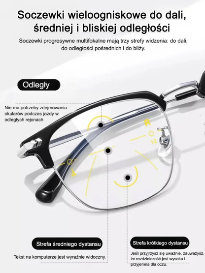 Okulary do czytania z czujnikiem światła i blokadą niebieskiego światła Zoom