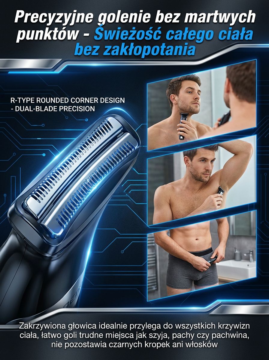 Cutter do włosów 3 w 1 dla mężczyzn 【do całego ciała】