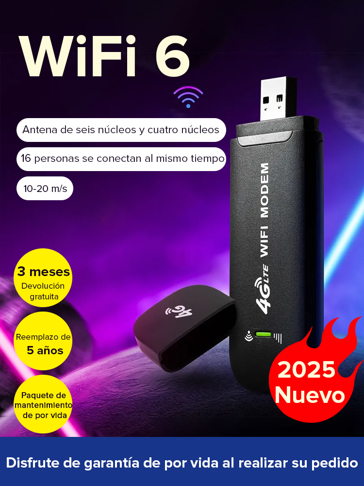 Enrutador Wi-Fi inalámbrico portátil 📊 No necesita tarjeta SIM ni cables, solo conéctalo y úsalo.