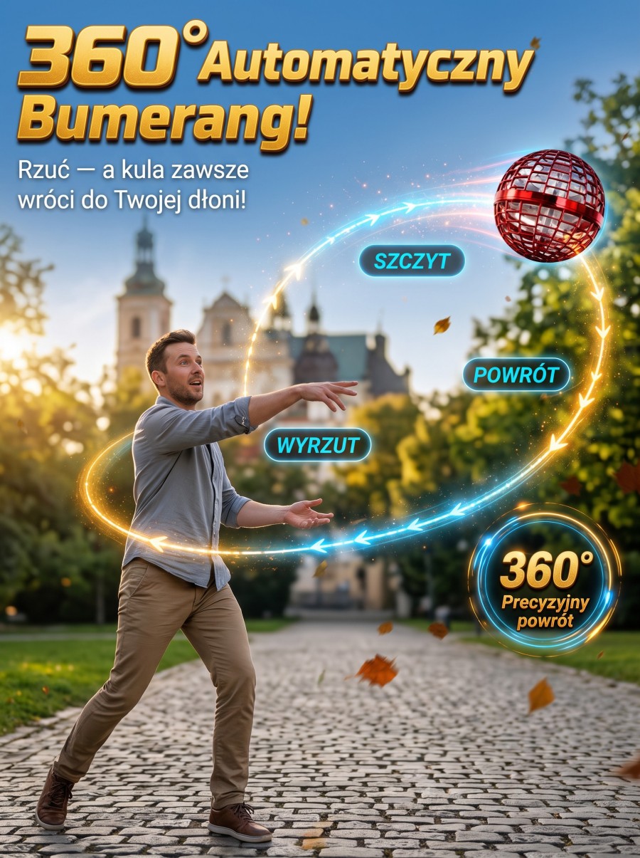 Najfajniejsza gra 2026 roku! Latająca piłka z oświetleniem RGB i efektami bumerangu.