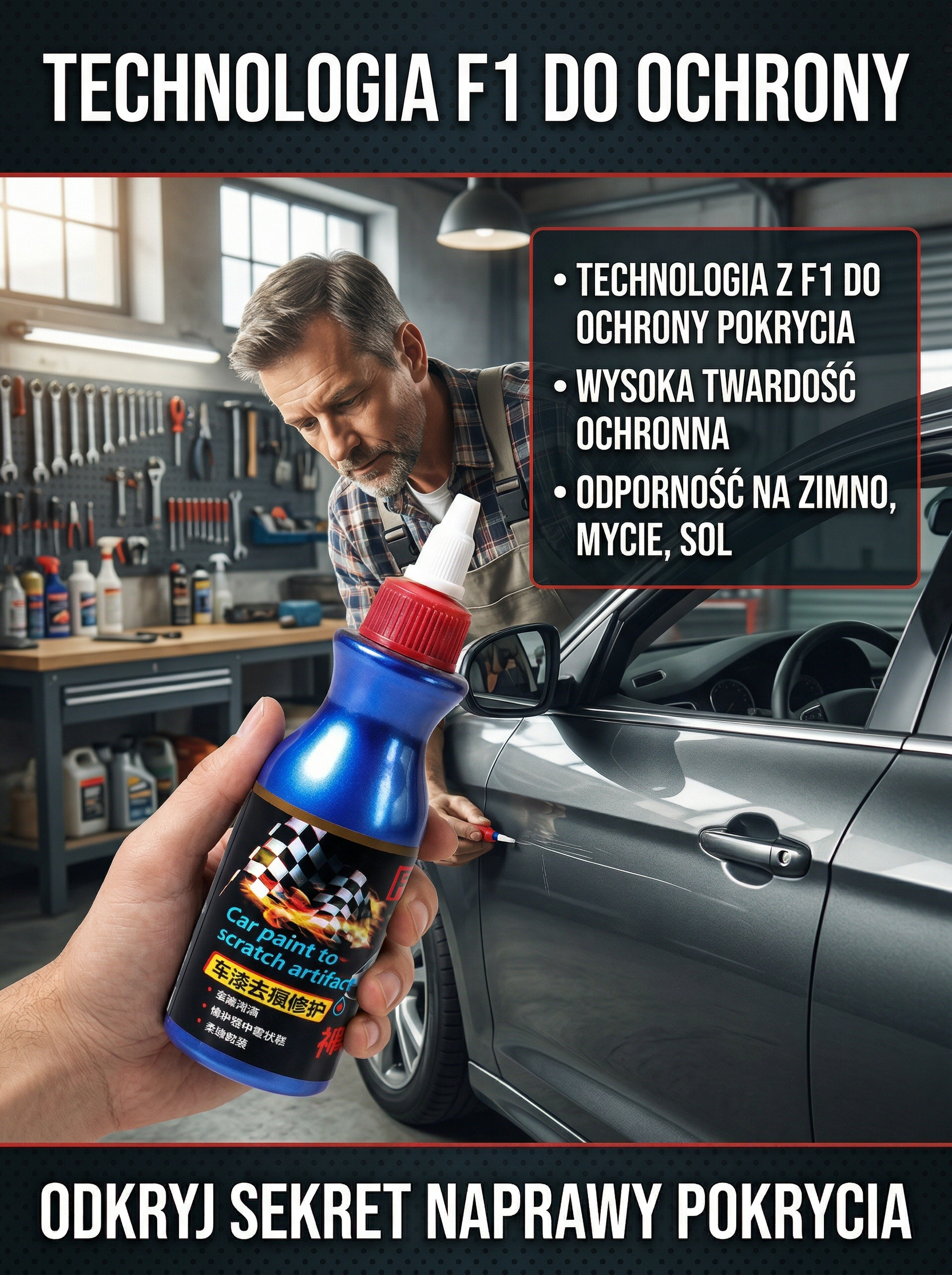 Magiczny środek do naprawy powierzchni samochodu