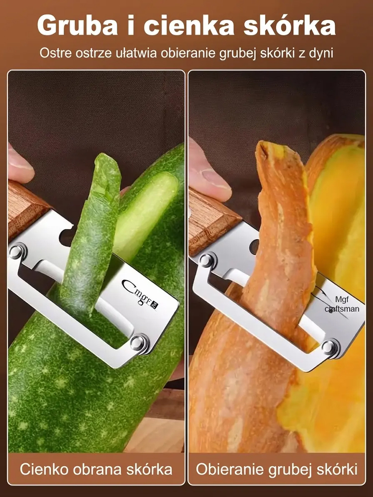 Duży wielofunkcyjny obierak ze stali nierdzewnej