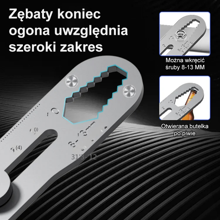 13-w-1 wielofunkcyjny nóż techniczny, wykonany w całości ze stali, odporny na korozję i trwały