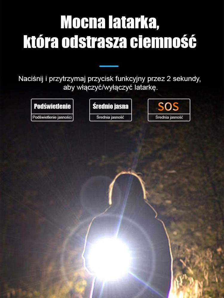 【2w1】Latarka paralizator do samoobrony