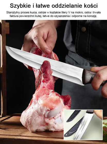 Profesjonalny nóż kuchenny: rękojeść z drewna orzechowego, nie wymaga ostrzenia przez 30 lat, a mimo to pozostaje ostry