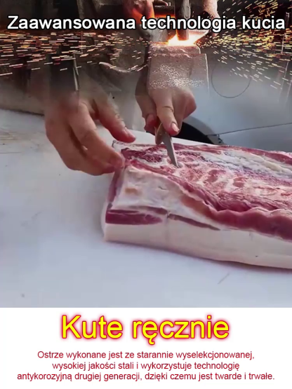 Profesjonalny nóż kuchenny: rękojeść z drewna orzechowego, nie wymaga ostrzenia przez 30 lat, a mimo to pozostaje ostry