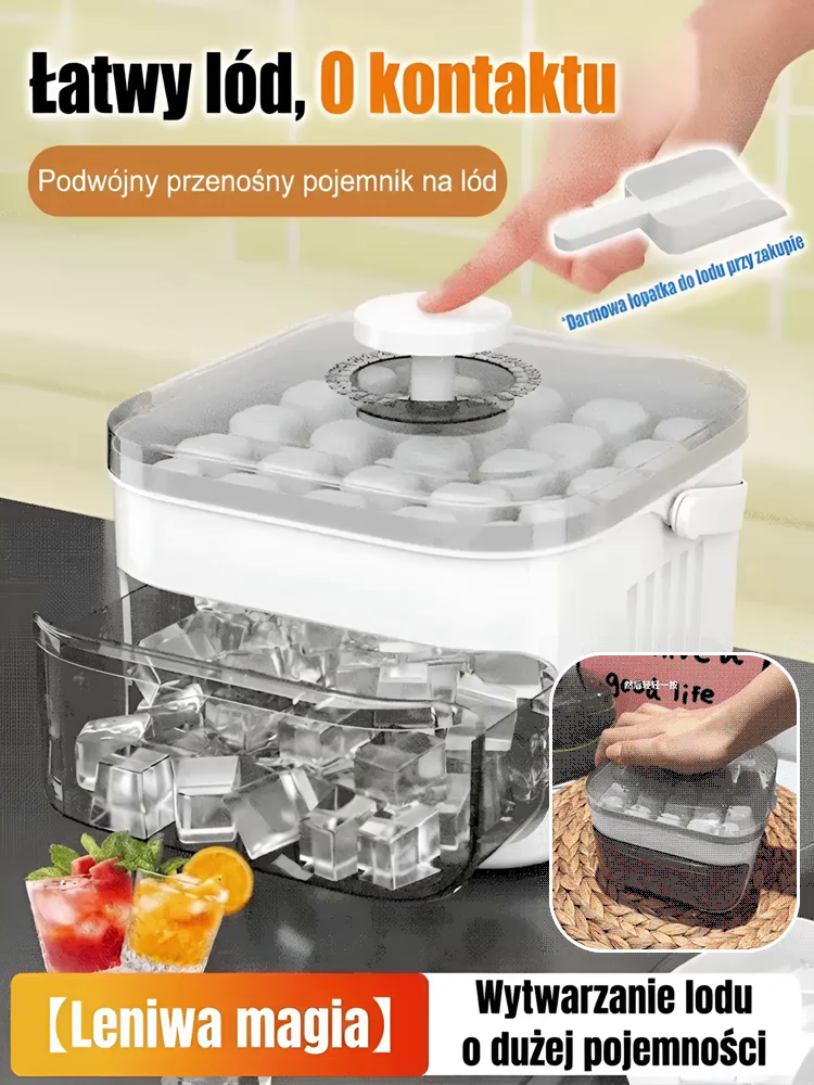 【Zdobądź 100 kostek lodu w 2 minuty】Ostateczny Silnik Szybkiego Lodu 🧊 Jednym Dotknięciem, Ogromna Dostawa, Bez Kontaktu, Krystalicznie Świeży ✨
