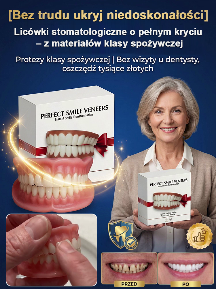 [Bez trudu ukryj niedoskonałości] Licówki stomatologiczne o pełnym kryciu (klasy spożywczej)