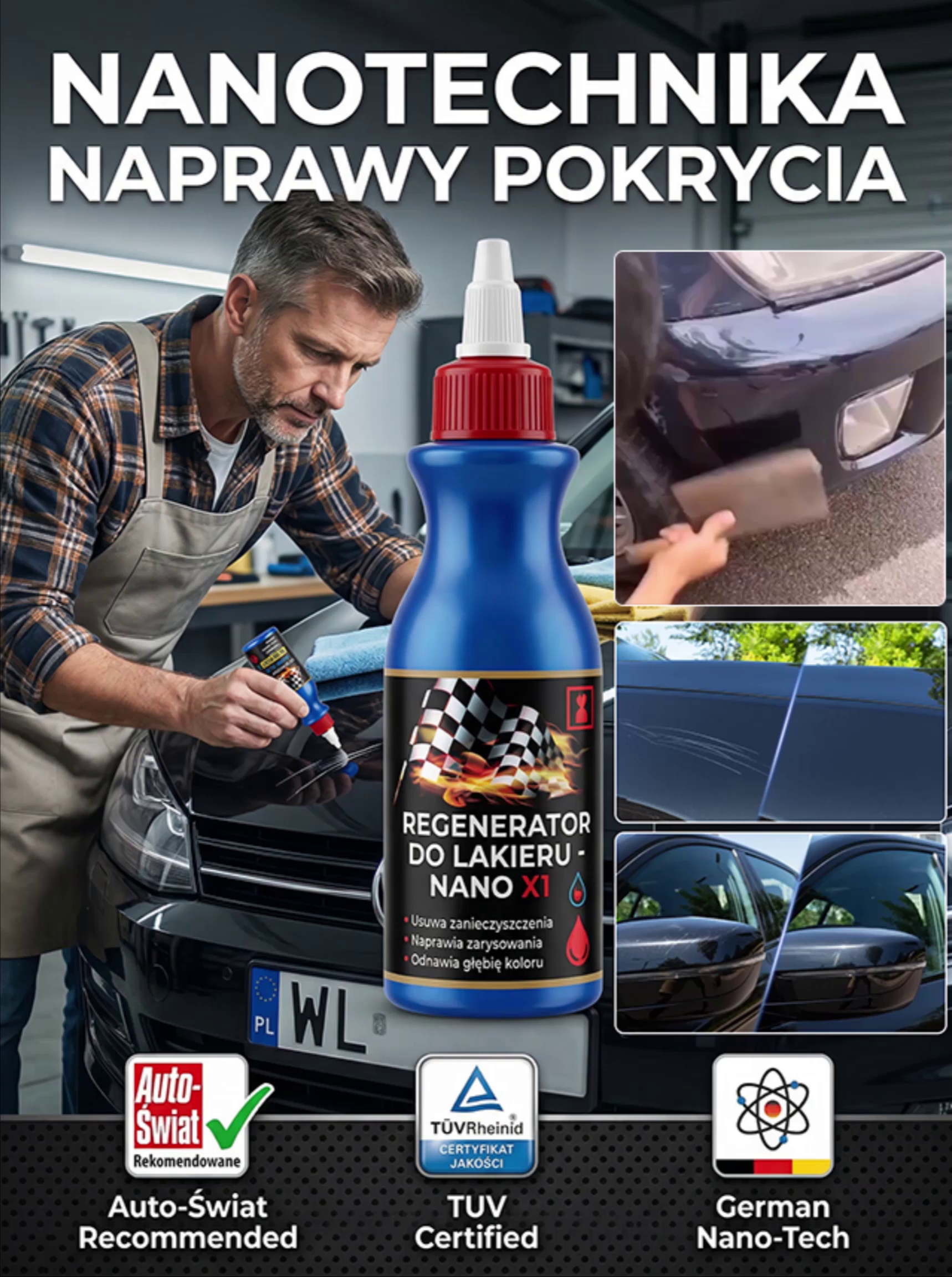 Magiczny środek do naprawy powierzchni samochodu