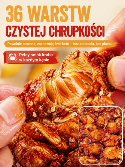 🦀 NIE MARTW SIĘ WIĘCEJ O KALORIE I TŁUSZCZ! Pyszniejsze niż frytki, smażony kurczak i popcorn! To prawdziwa przekąska o niskiej zawartości sodu, 0% tłuszczu, 0% dodatków i 0% cukru, niesmażona, czysta przekąska z oceanu, którą możesz delektować się bez ż