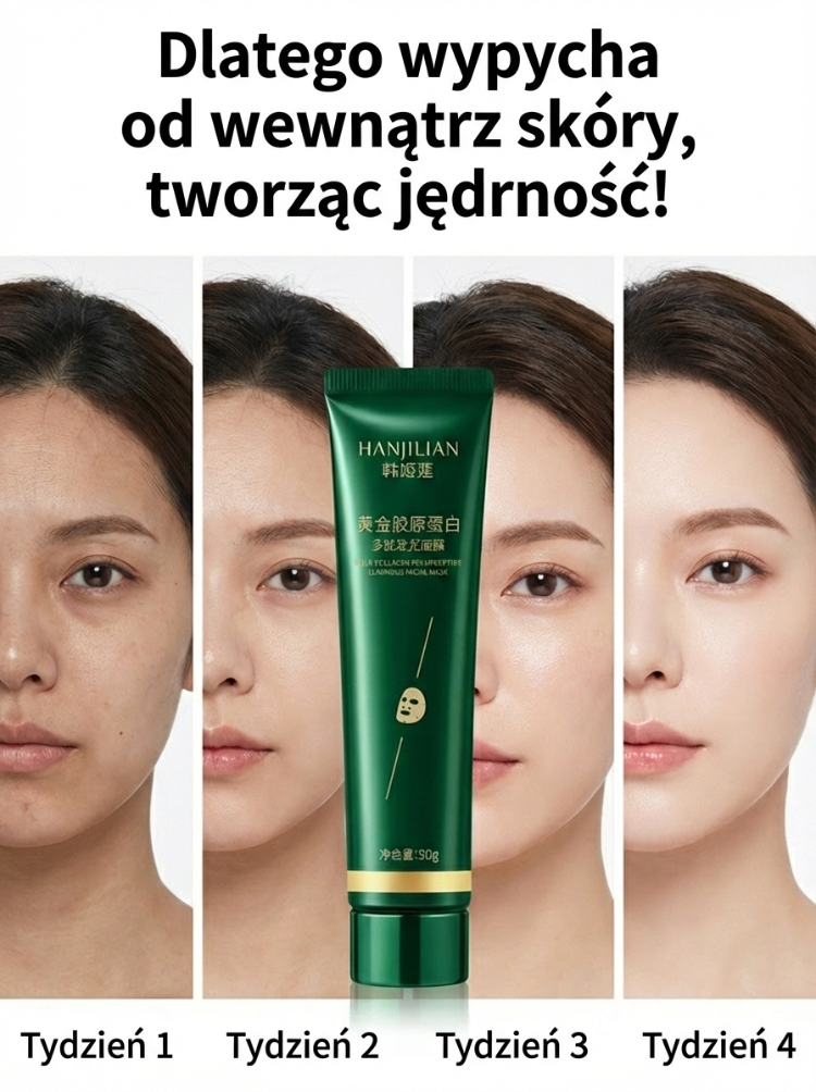 Złota maseczka ujędrniająca przeciw zmarszczkom i przebarwieniom