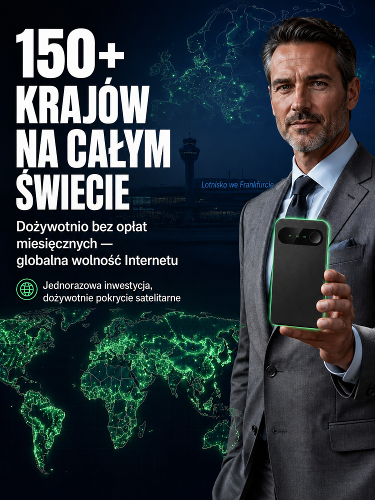 [Karta SIM nie jest wymagana, globalny dostęp] Przenośne, szybkie Wi-Fi 6 | Bezpłatny roaming w ponad 150 krajach. Pożegnaj rozłączenia w dowolnym miejscu i czasie!