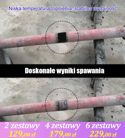 Uniwersalny pręt spawalniczy do naprawy w niskich temperaturach