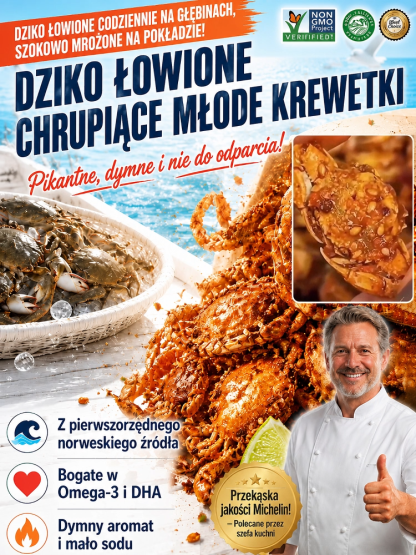🦀 NIE MARTW SIĘ WIĘCEJ O KALORIE I TŁUSZCZ! Pyszniejsze niż frytki, smażony kurczak i popcorn! To prawdziwa przekąska o niskiej zawartości sodu, 0% tłuszczu, 0% dodatków i 0% cukru, niesmażona, czysta przekąska z oceanu, którą możesz delektować się bez ż