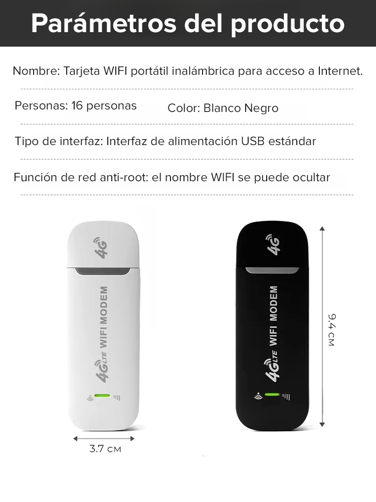 Enrutador Wi-Fi inalámbrico portátil 📊 No necesita tarjeta SIM ni cables, solo conéctalo y úsalo.