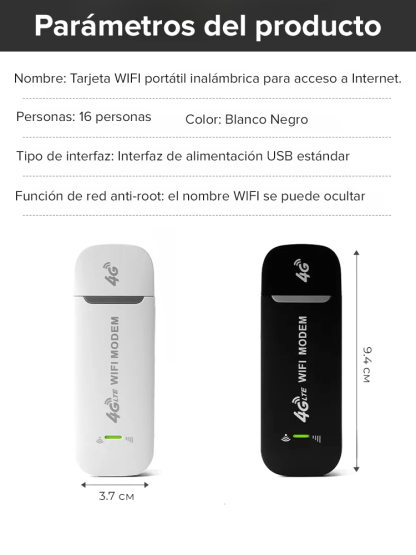 Enrutador Wi-Fi inalámbrico portátil 📊 No necesita tarjeta SIM ni cables, solo conéctalo y úsalo.