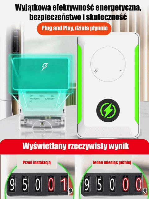 Oszczędzaj 86% energii: Wysoko wydajny oszczędzacz prądu