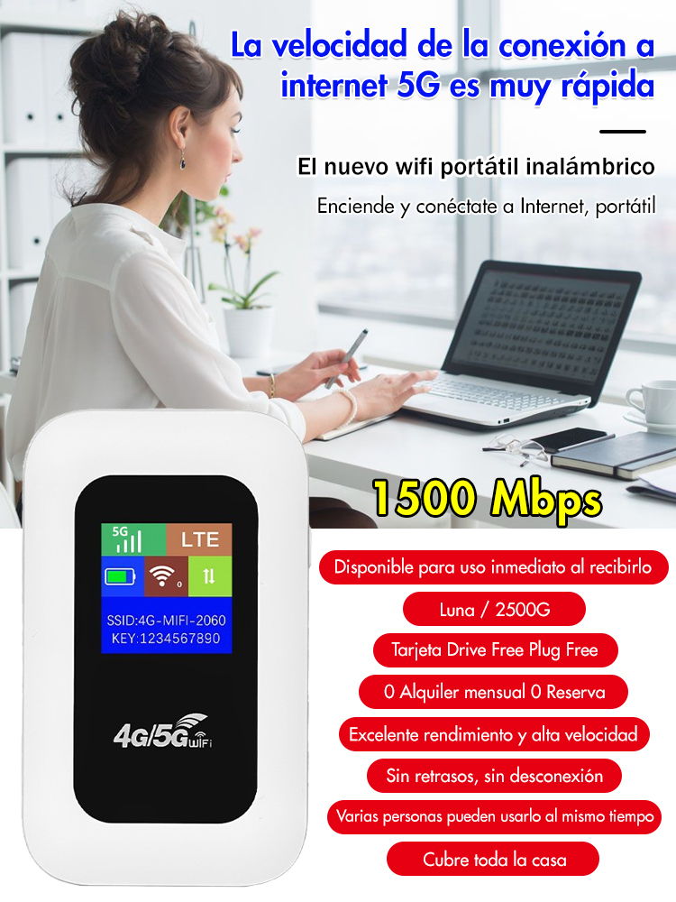 Wifi Portátil，¡Garantía de por vida!