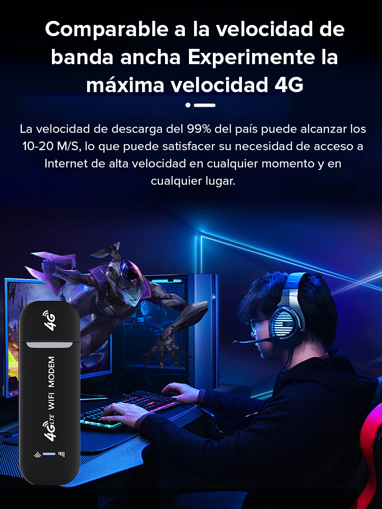 Enrutador Wi-Fi inalámbrico portátil 📊 No necesita tarjeta SIM ni cables, solo conéctalo y úsalo.