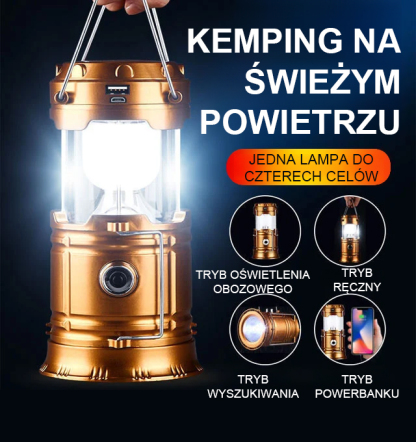 Wodoodporna wielofunkcyjna lampa solarna