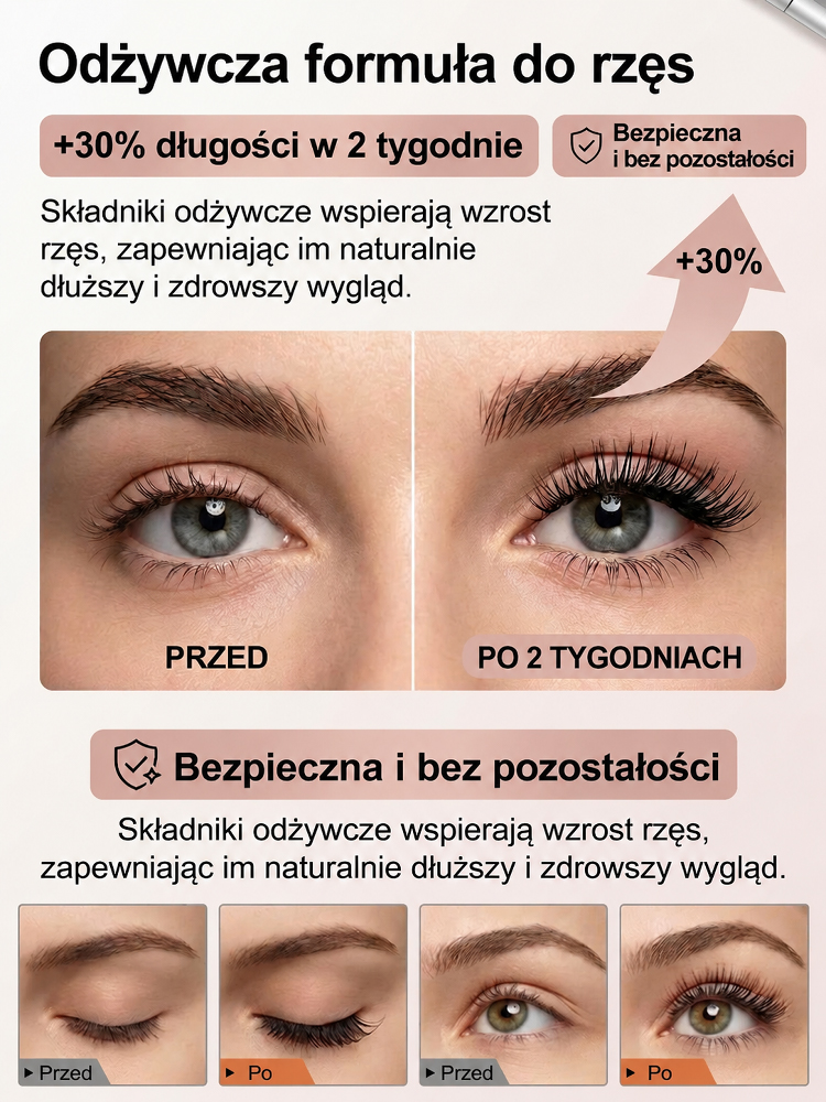Podkręcający, wydłużający, trwały tusz do rzęs w tubce